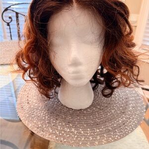 Luxurious Auburn Curly Wig for Women
